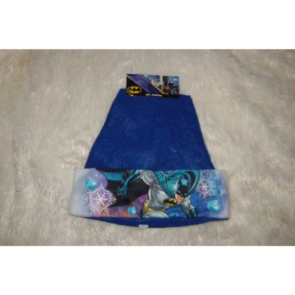 Christmas Santa Hat DC Comics Batman 16" Blue Felt 2022 by RUZ - Picture 2 of 5